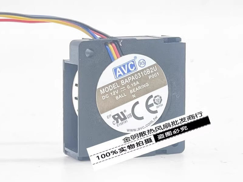 AVC BAPA0310B2U 3010 DC12V 0.15A 3CM 4-Pin PWM Blower Turbo Cooling Fan
