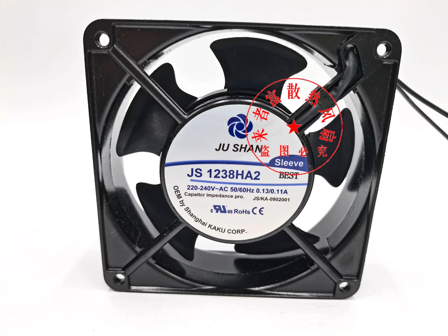 JUSHAN JS1238HA2 AC220V-240V 0.13/0.11A 120*120*38MM Axial Cooling Fan