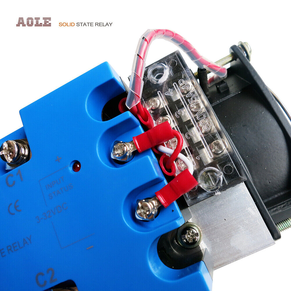 new Three-phase solid state relay combination set TSR-40DA 480VAC 40A with radiator - KOEED