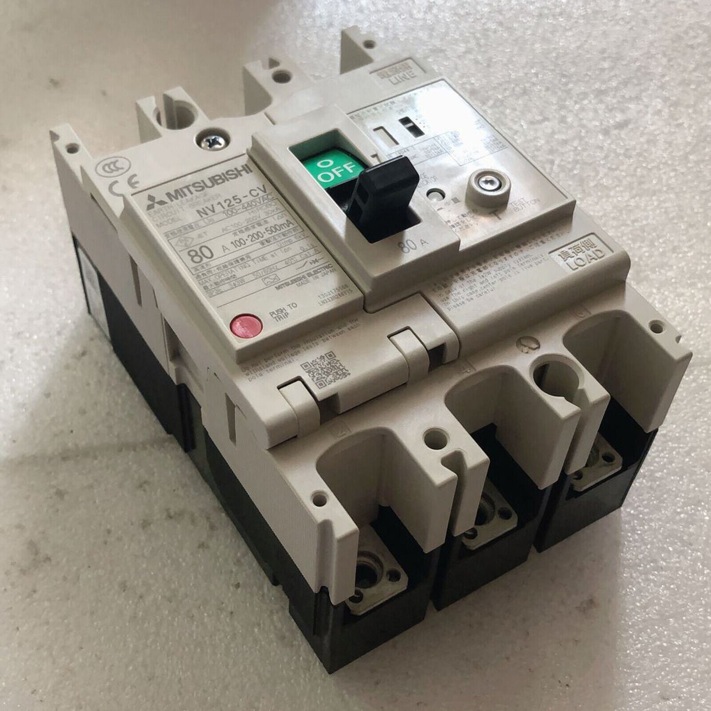 1PC Mitsubishi IN BOX Circuit Breaker NV125-CV 3P 80A FAST SHIP - MITSUBISHI