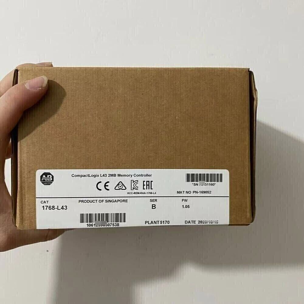 New Factory Sealed AB 1768-L43 Ser B CompactLogix L43 Controller PLC 1768L43, CompactLogix CompactLogix L43 Controller, Factory Sealed AB 1768-L43 Ser B - COMPACTLOGIX
