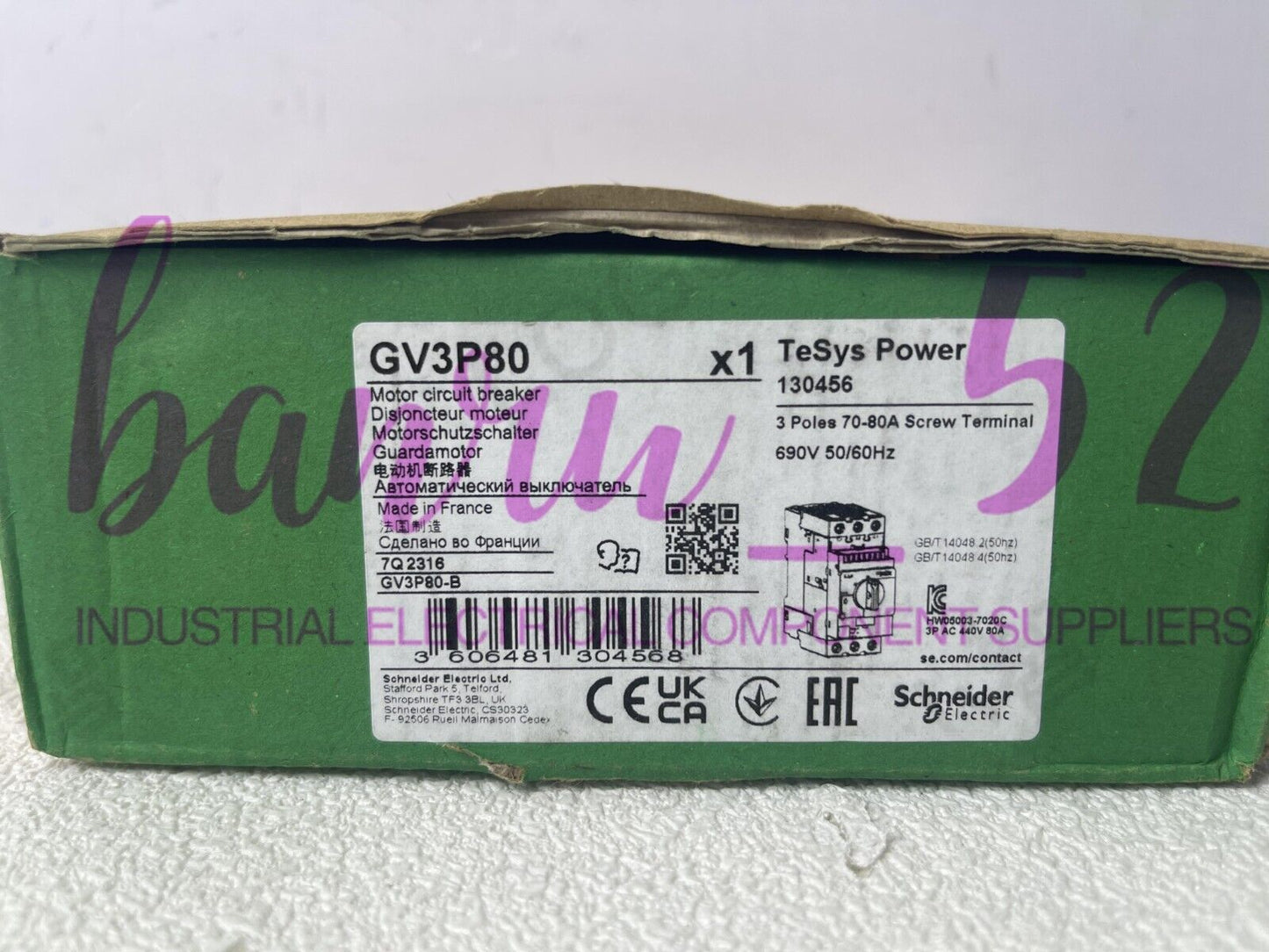 New GV3P80 Motor Protection Circuit Breaker - ACME ELECTRONICS