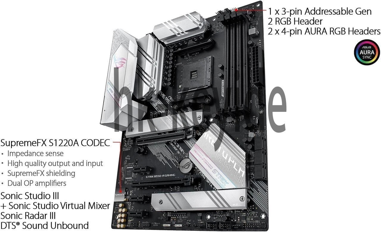 ASUS ROG STRIX B550-A GAMING AM4 AMD B550 SATA 6Gb/s ATX AMD Motherboard~