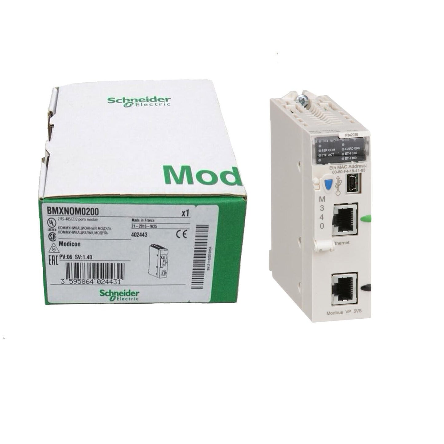 new Schneider Modicon M340 Analog PLC Expansion Module Processor