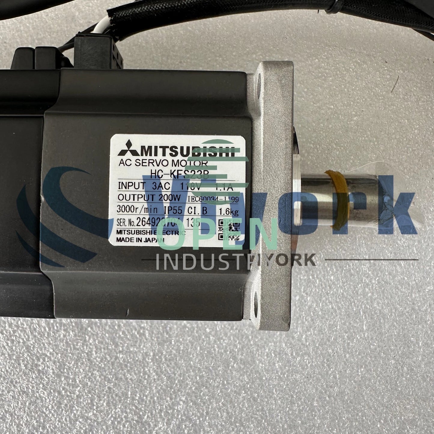 1PCS Mitsubishi HC-KFS23B AC SERVO MOTOR 3000RPM 200W 1.1AMP 118VAC