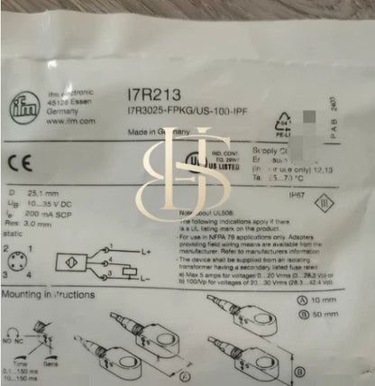 1PCS IFM I7R213 Proximity switch Sensor Fast Delivery#I