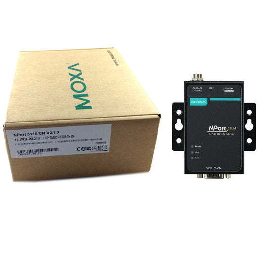 1PC MOXA NPort 5110A - 1 Port Device Server 10/100 Ethernet RS-232 DB9 Male - MOXA