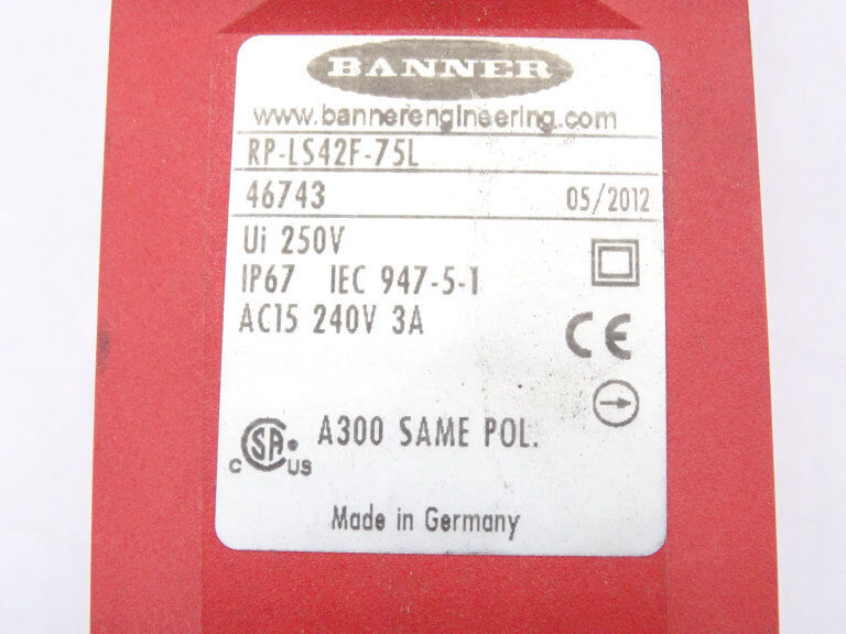 BANNER ENGINEERING RP-LS42F-75L SWITCH | High-Efficiency Switching Power Supply | Industrial Grade | 230V AC | 50/60Hz | 1000W Output | 250W Input | 1000W @ 80% Efficiency | 20 lbs | 16.5" x 11.5" x 4.5" - BANNER ENGINEERING