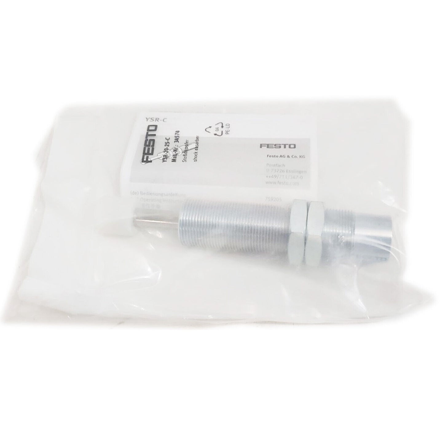 new FESTO YSR-20-25-C 34574 Pneumatic Shock Absorber - FESTO