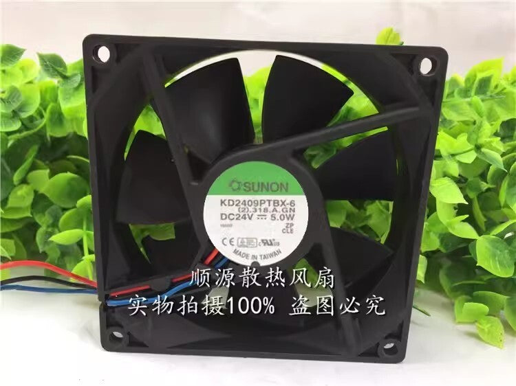 SUNON KD2409PTBX-6A DC24V 5.0W 90*90*25MM 3-Wire Cooling Fan