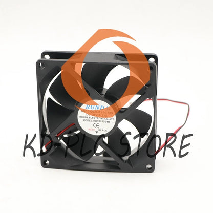 1PCS RUNDA Fan RD9225S24H DC24V 0.23A 9225 9CM 2 Wire Cooling Fan