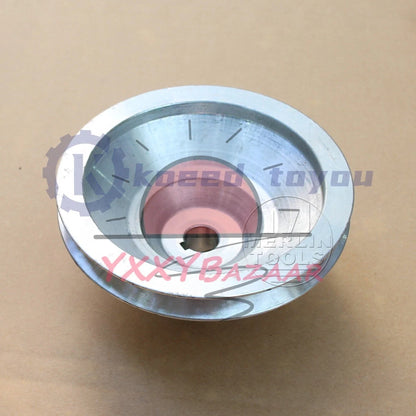 OD 130mm, 4 Step Pulley 16mm Bore for 1/2" = 12.7mm Belt width - Cast Aluminum~
