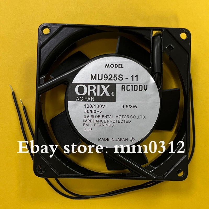 ORIX MU925S-11 9025 AC100V 9.5/8W 90*25MM 2-wire aluminum frame cooling fan