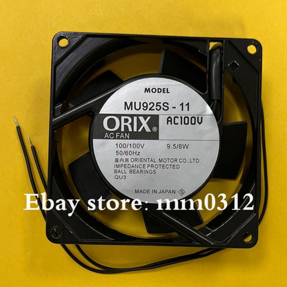 ORIX MU925S-11 9025 AC100V 9.5/8W 90*25MM 2-wire aluminum frame cooling fan
