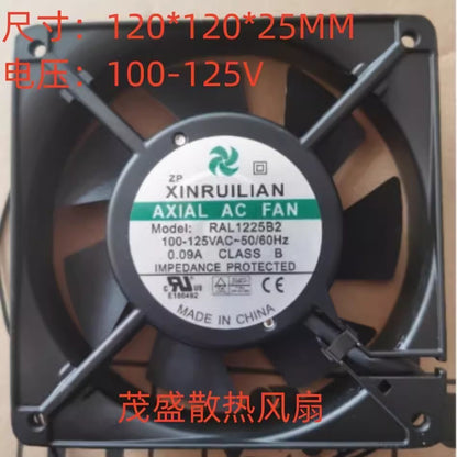1PCS RAL1225B2 12025 110-125VAC 50/60HZ 0.09A 12CM Cooling Fan