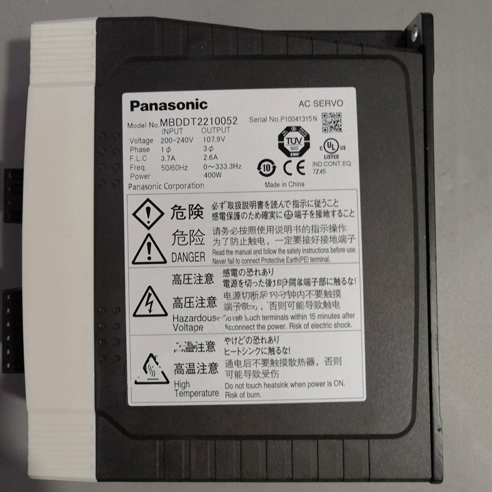 New Panasonic Servo Drive MBDDT2210052 with One Year Warranty - PANASONIC
