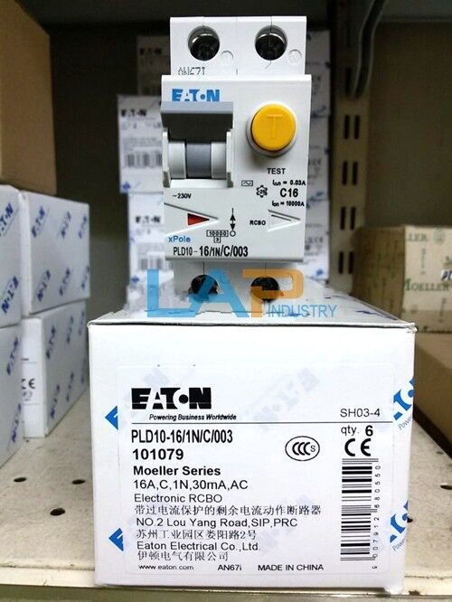 new 1PC  For EATON MOELLER Circuit Breaker PLD10-16/1N/C/003