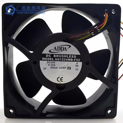 ADDA AQ1224MB-F52 DC24V 0.23A 12CM IP55 3-Pin Waterproof Cooling Fan