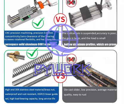 1PCS stroke 300mm Manual Linear Sliding Table Module T-shaped Screw Self-locking