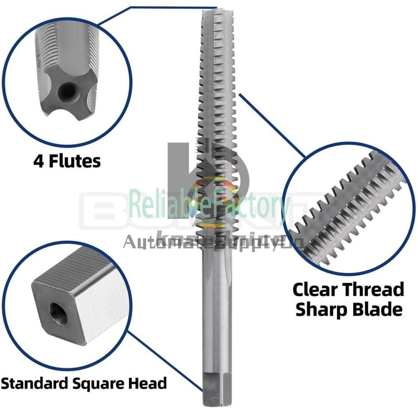 ACME 5/8"-8 Trapezoidal Tap Right Hand, HSS 5/8 x 8 Trapezoidal Thread Tap