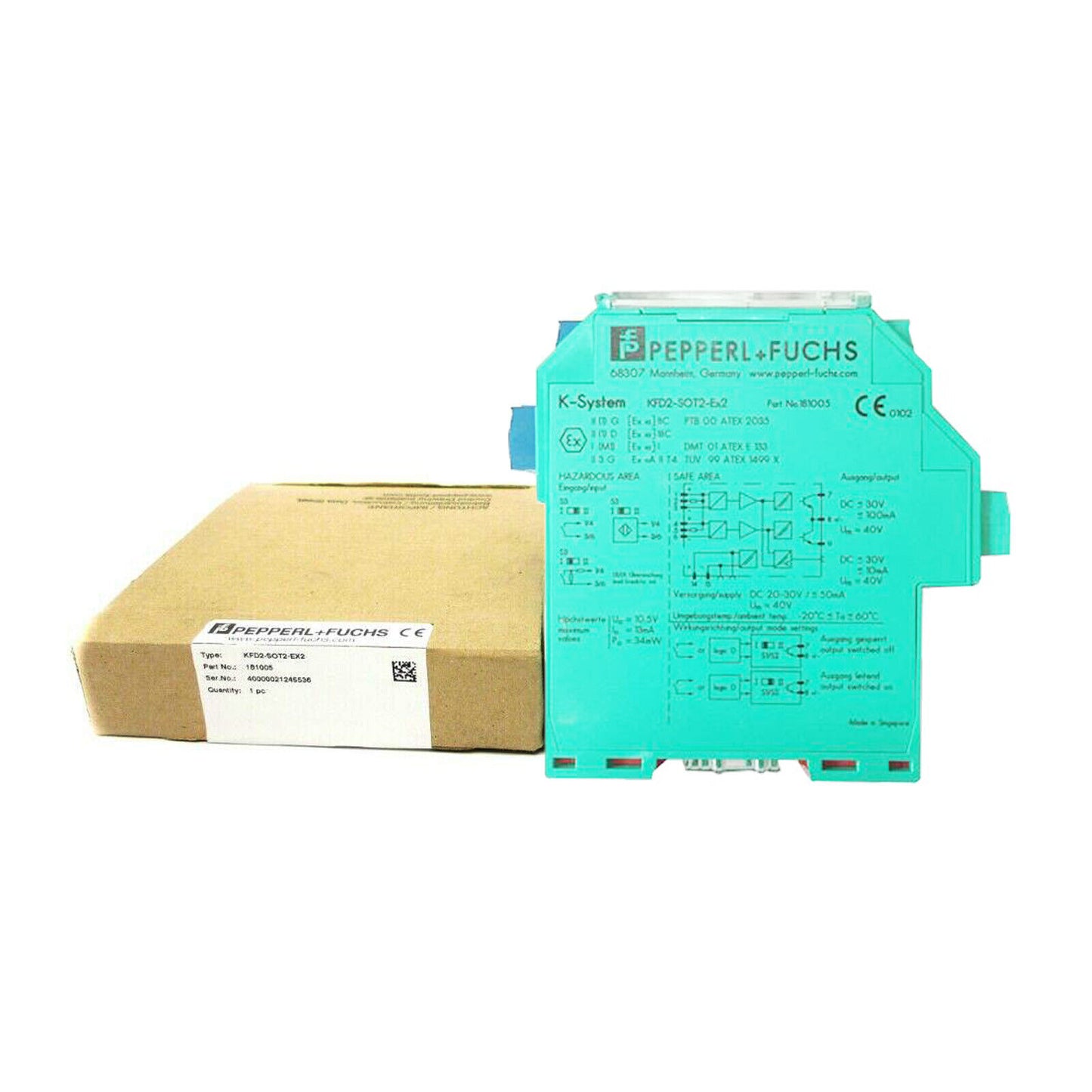 PEPPERL + FUCHS KFD2-SOT2-EX2 Switch Amplifier | High-Efficiency Amplifier | 2W Power Dissipation | 12V-24V Input | 12V-24V Output | 98% Efficiency | 200WThermal Resistance - PEPPERL + FUCHS