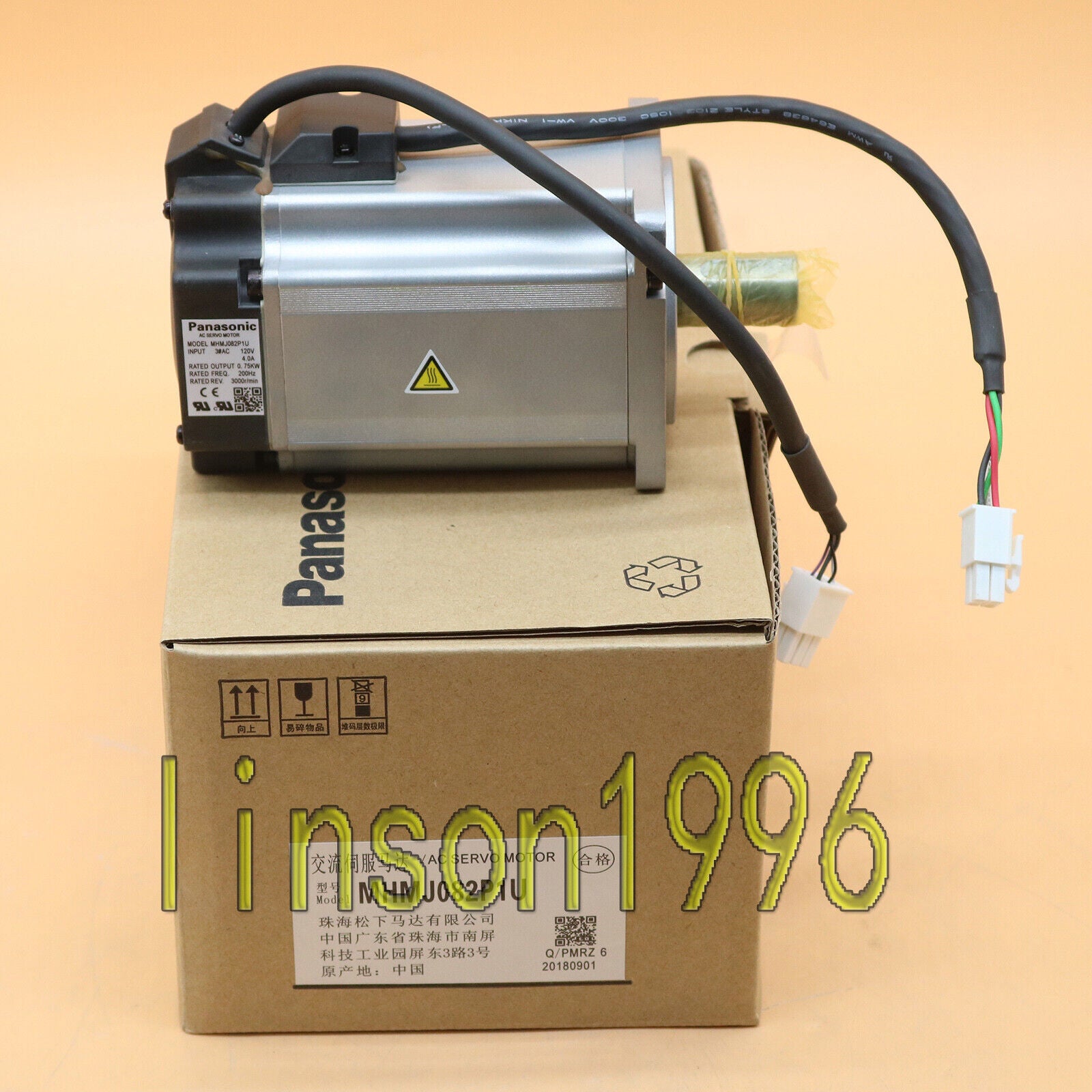 Panasonic AC Servo Motor MHMJ082P1U One Year - PANASONIC