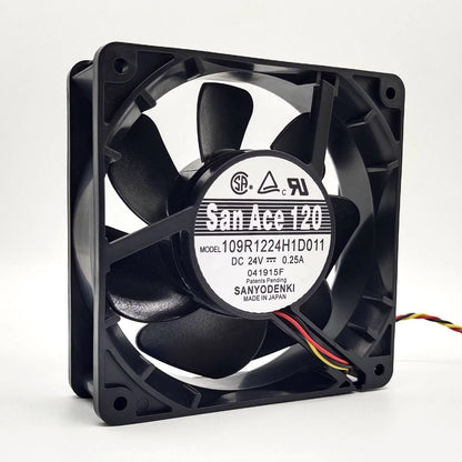 Sanyo 109R1224H1D01112038 24V 0.25A 12CM 3-Wire Inverter Cooling Fan