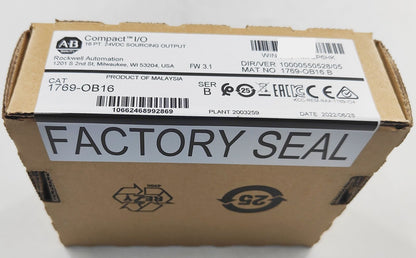 Allen-Bradley 1769-OB16 CompactLogix 16 Pt 24VDC Module Factory Sealed - ALLEN-BRADLEY