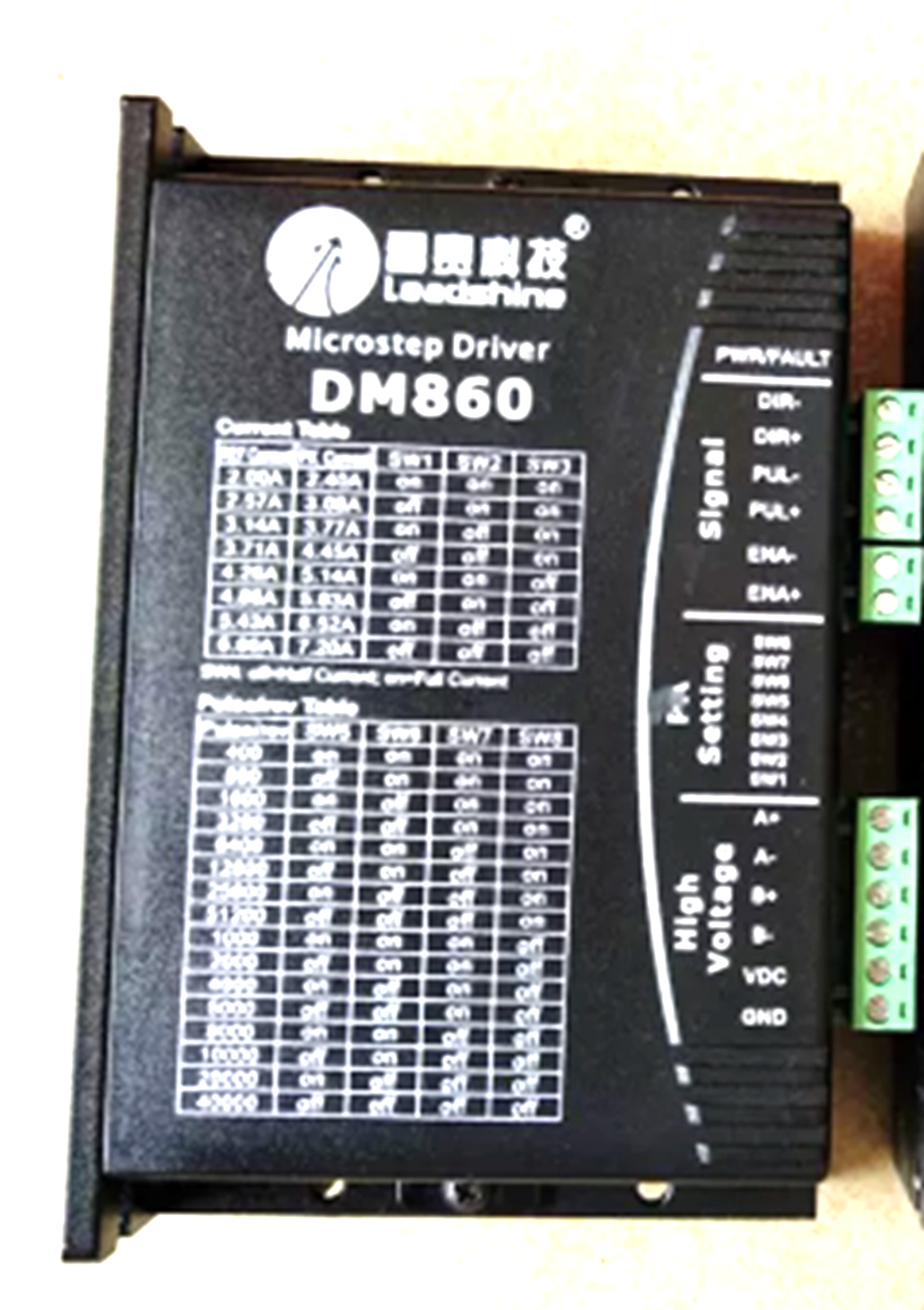 new Leadshine M860 Phase Analog Hybrid Stepper Motor Driver, 24-72VDC, 1.8-7.2A Leadshine