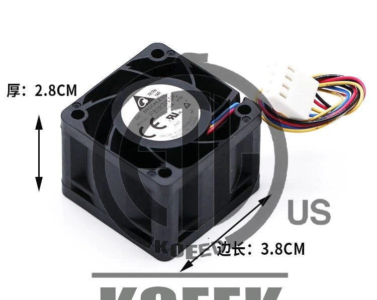 DELTA FFB03812VN-SPC 3828 12V 1.02A 4-pin dual ball PMM high air volume fan