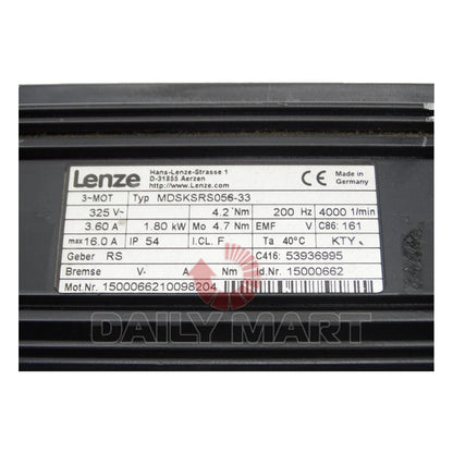 & Tested LENZE MDSKSRS056-33 Servo Motor