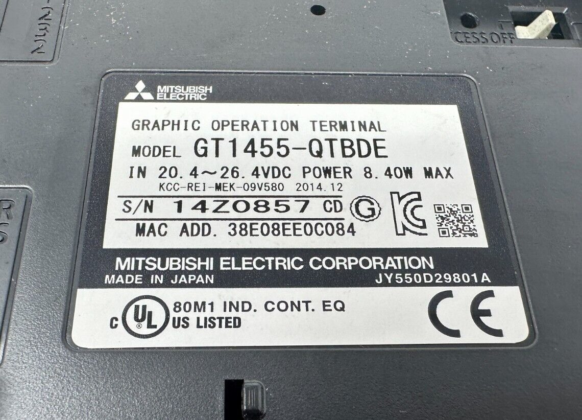 used Mitsubishi GT1455-QTBDE HMI - MITSUBISHI