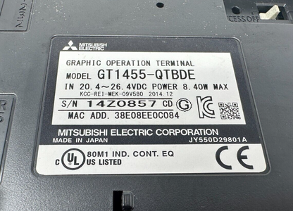 used Mitsubishi GT1455-QTBDE HMI - MITSUBISHI
