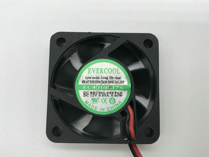 new 1 PCS EVERCOOL Fan EC4010L12S DC12V 0.05A 4CM 40*10mm 2 Wire - EVERCOOL