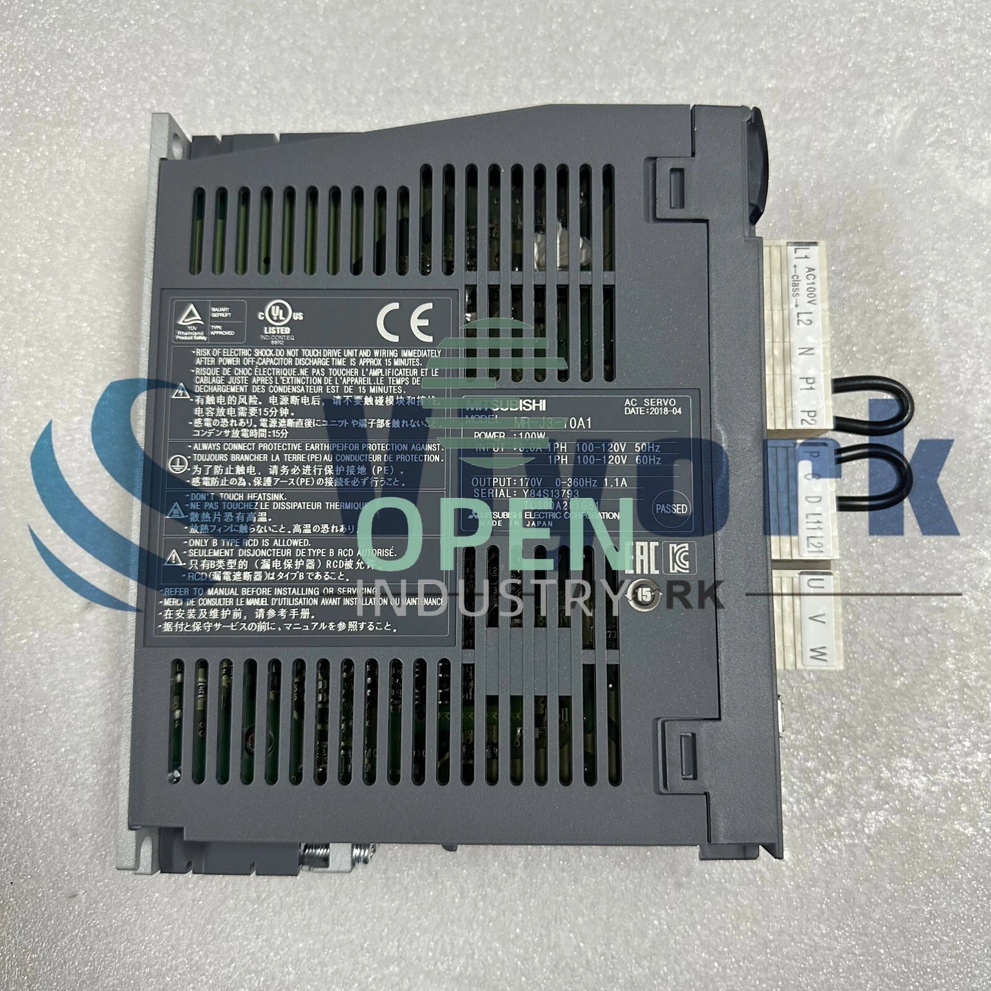 1PCS Mitsubishi MR-J3-10A1 SERVO DRIVE AMPLIFIER 100W 200-230VAC