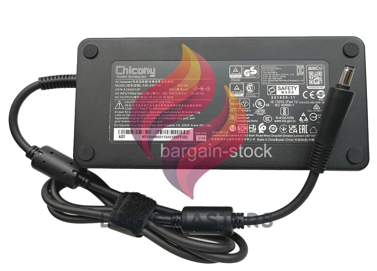 Chicony 19.5V 16.92A 330W AC Adapter Charger For Acer Nitro 17 AN17-51-71ER