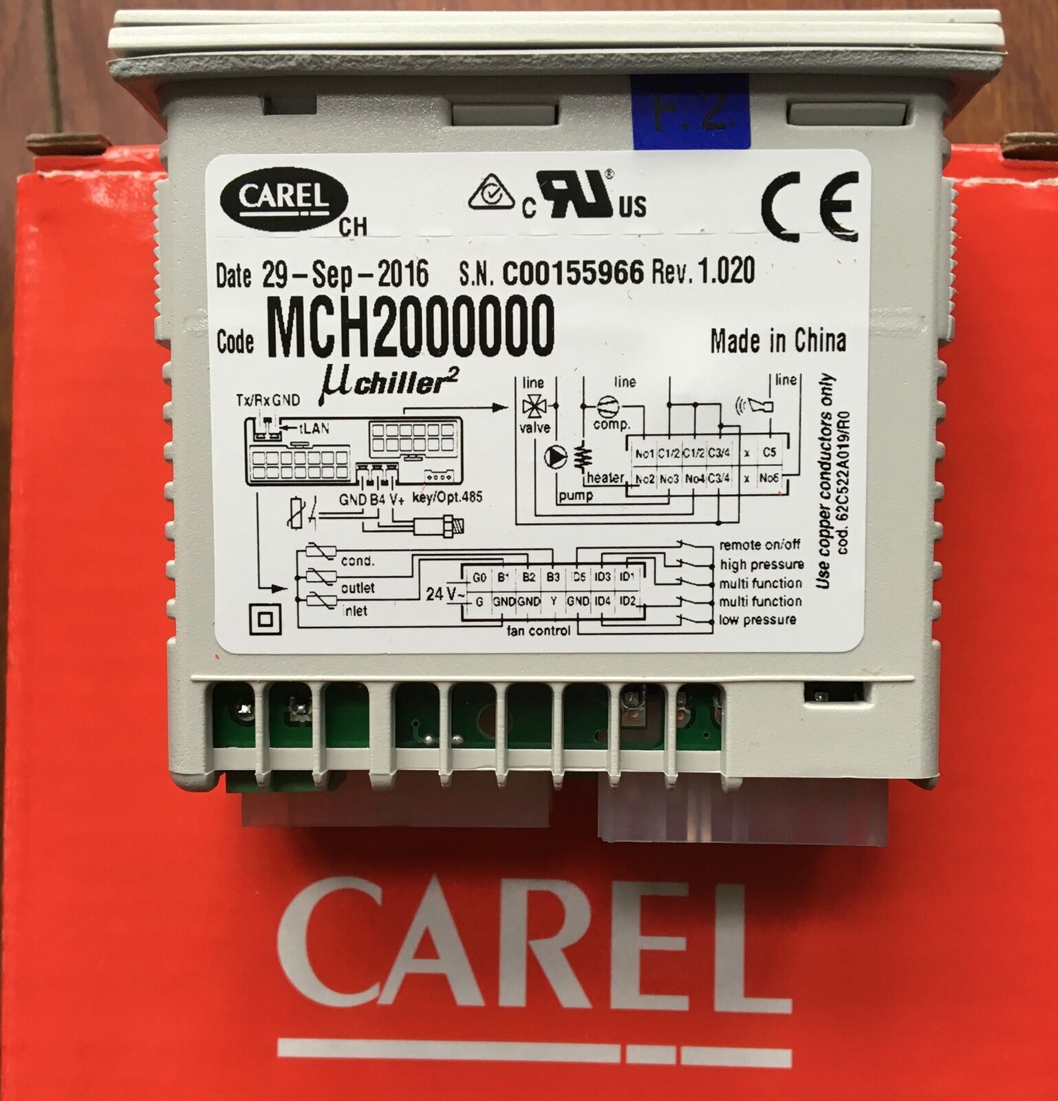 CAREL MCH2000000 Chiller Temperature Controller - CAREL