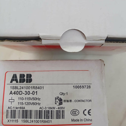 ABB A40D-30-01 110V AC Contactor - High-Performance Switchgear - ABB