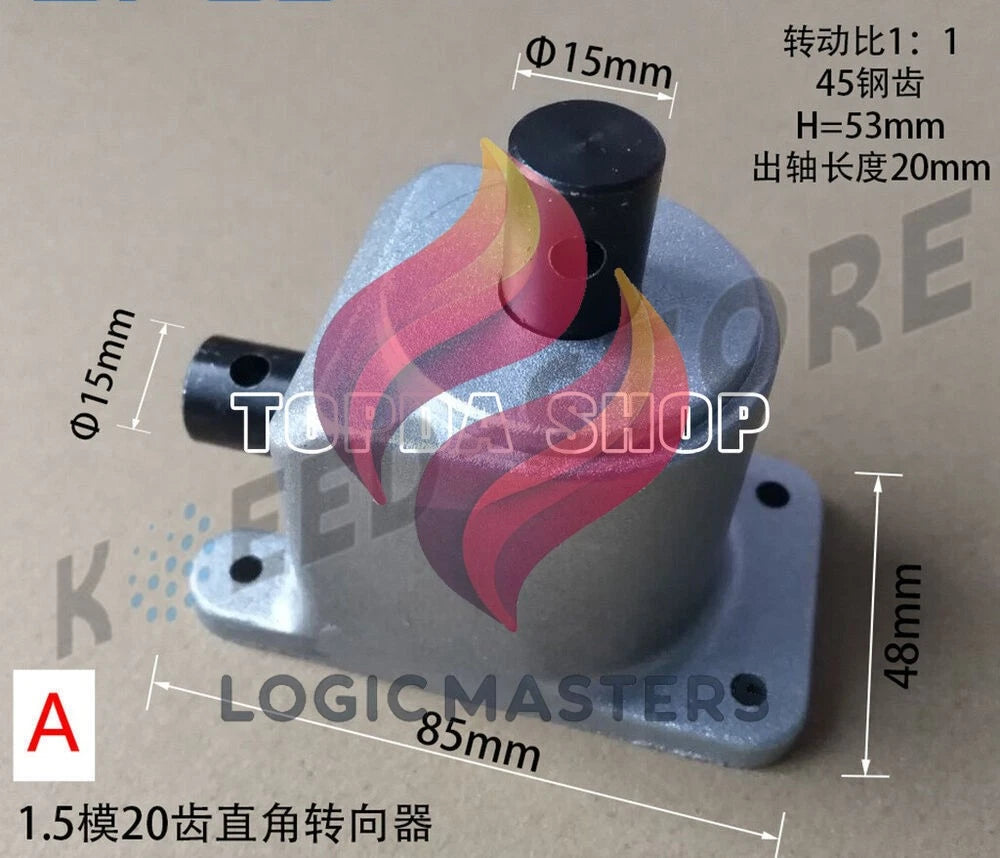 small steering gear, 90° bevel gear,1:1 bevel gear Right angle reverse gear box~