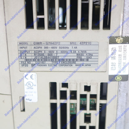 Used 1PC Yaskawa CIMR-G7A42P2 Inverter - YASKAWA