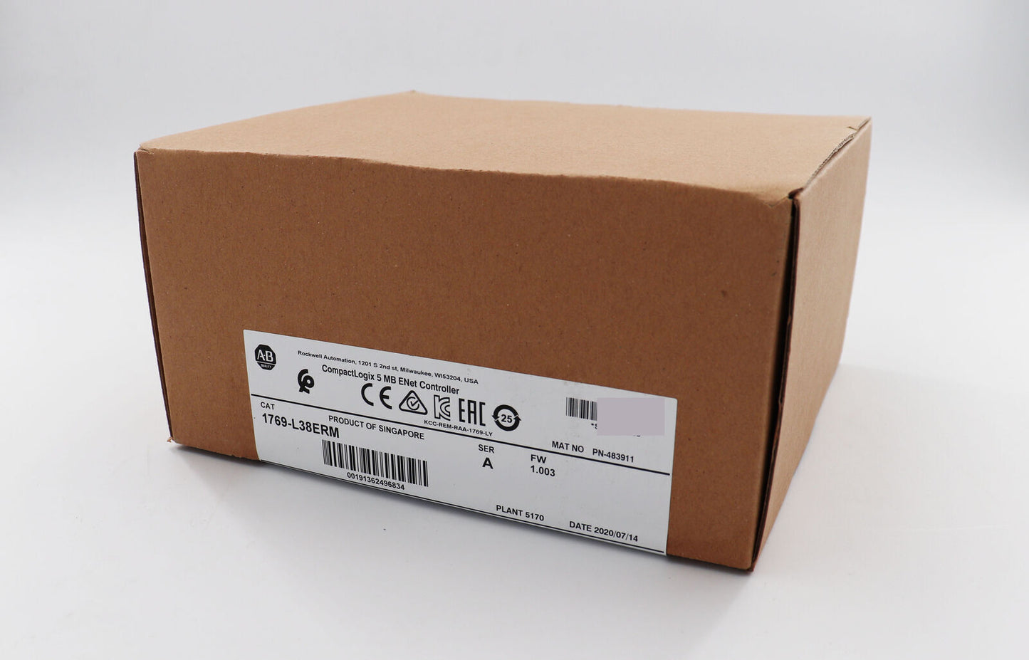 NEW IN BOX 1769-L38ERM SER CompactLogix Controller 5MB - COMPACTLOGIX