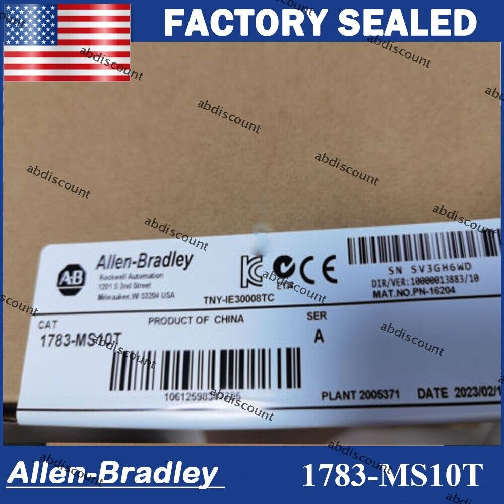 Allen-Bradley Sealed AB 1783-MS10T Stratix 8000 Ethernet Switch, High-Density, High-Performance Network Switch with 1783 Ports, Mellanox ConnectX-Link, 10/100/1000 Mbps, Sealed Design, IP67/IP69K Certified, Durable, Dustproof, vibration-resistant - ALLEN-