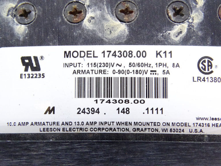 REGAL REXNORD LEESON ELECTRIC CO 174308.00 DRIVE Optimized for Energy Efficiency and portability - REGAL
