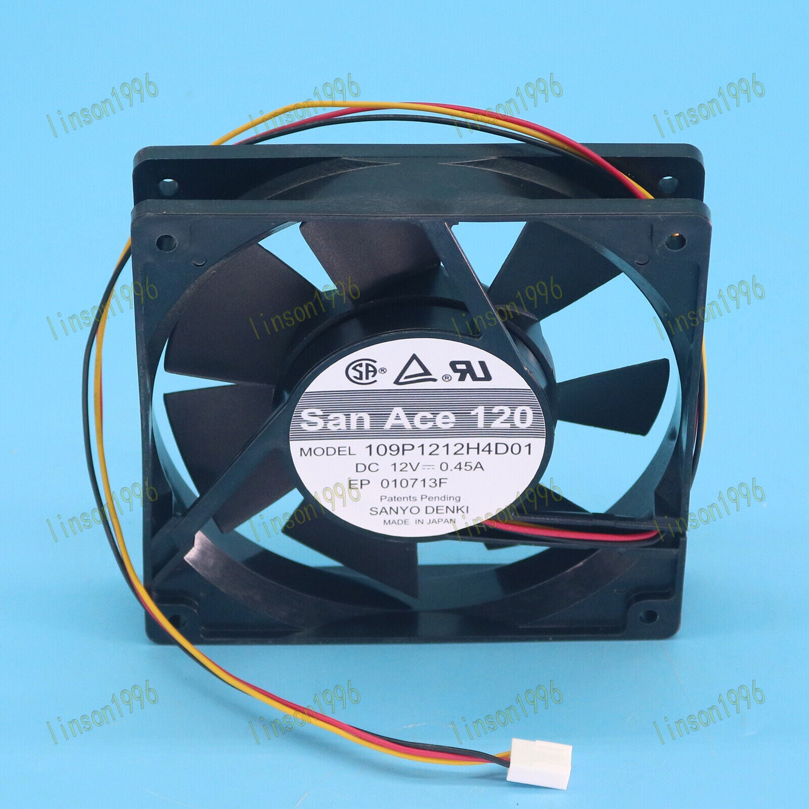 new 1PC  Sanyo Fan 109P1212H4D01 DC12V 0.45A FAST SHIP Sanyo