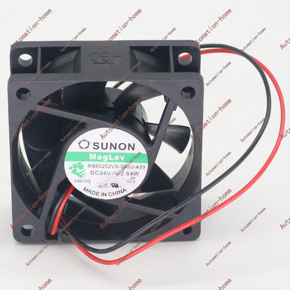 SUNON MB60252VX-000U-A99 DC24V 2.64W 2-Wire Axial Power Adapter - SUNON