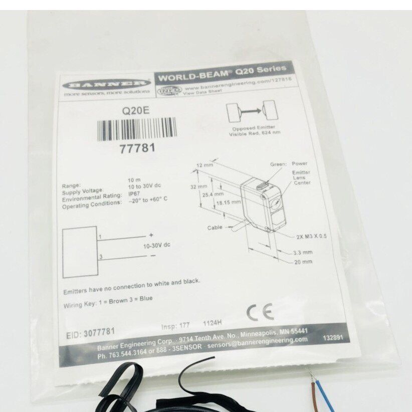 new 1pc  BANNER Photoelectric Sensors Q20E Q20E