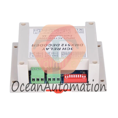 AC110-220V 4 Channel DMX512 Relay Switch DMX Relay Controller W/ Case For Lamp