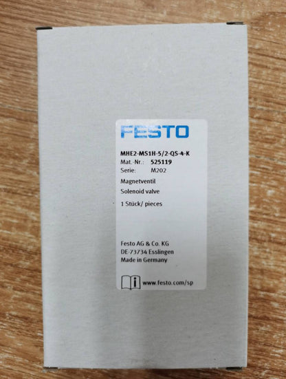 1PC Festo MHE2-MS1H-5/2-QS-4-K 525119 Solenoid Valve