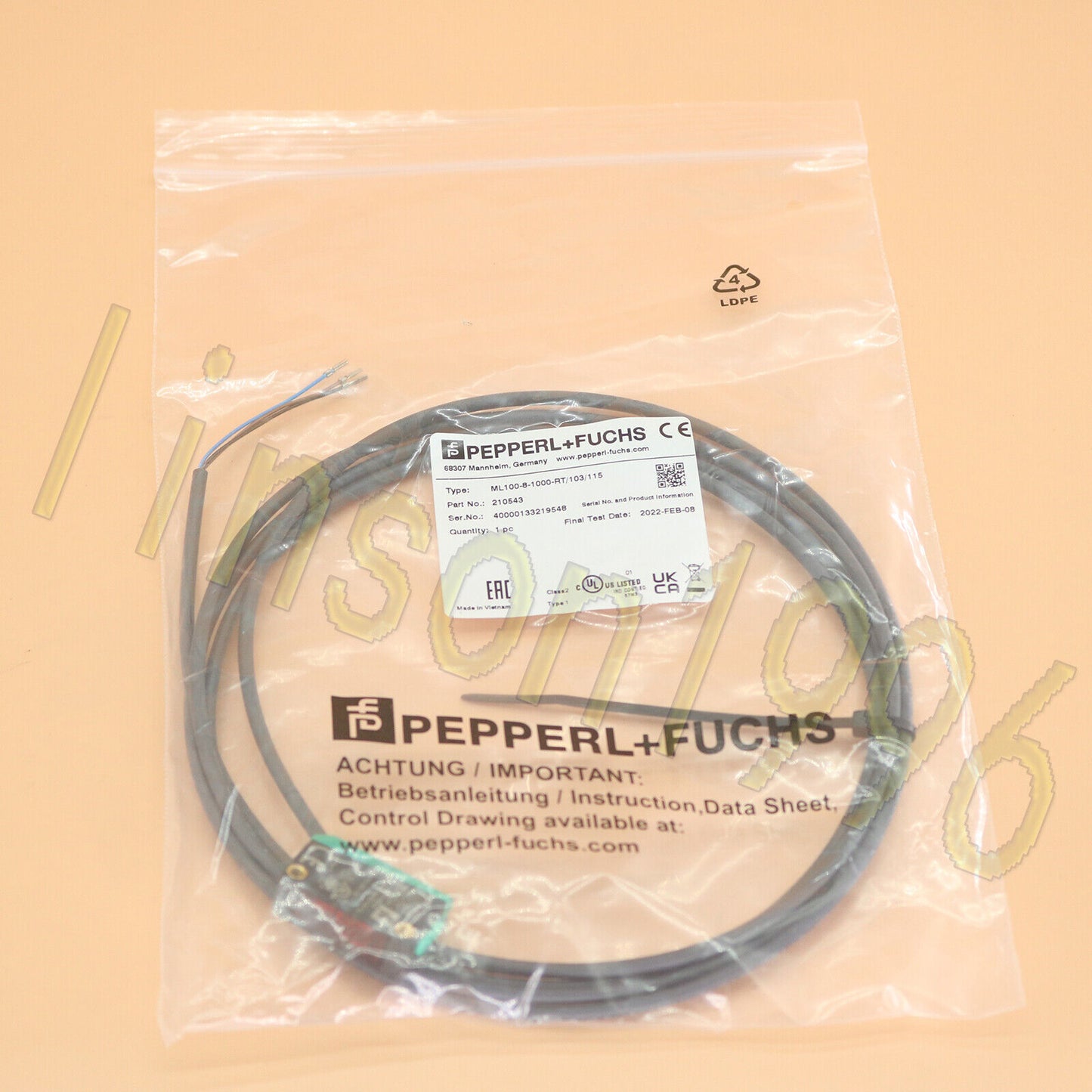 1PC For Pepperl+Fuchs ML100-8-1000-RT/103/115 210543 Sensor - PEPPERL+FUCHS