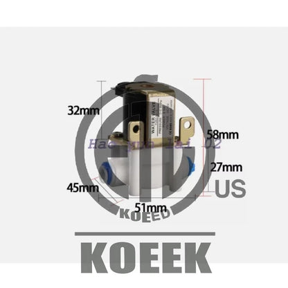 PURO-XD-12 Ice Maker Water Inlet Valve DC12V Solenoid Valve Ice Maker Accessory